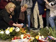 Ex-Präsident Havel und seine Frau Dagmar, Narodni Straße in Prag (Foto: CTK)