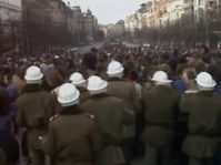 'Palach Week', Wenceslas square, January 1989, photo: Czech Television