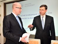 Bohuslav Sobotka, Valdis Dombrovskis, photo: CTK