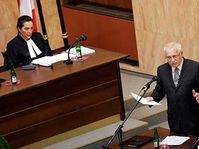 Václav Klaus u Ústavního soudu, foto: ČTK