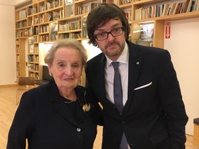 Madeleine Albright with Ian Willoughby, photo: archive of Ian Willoughby