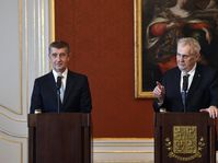 Andrej Babiš a Miloš Zeman, foto: ČTK