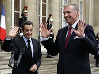 Nicolas Sarkozy and Mirek Topolánek, photo: CTK