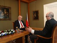 Президент Милош Земан и редактор Кирилл Щелков (Фото: арцхив Канцелярии президента Чешской Республики)