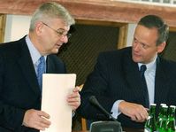 Joschka Fischer and Cyril Svoboda, photo: CTK
