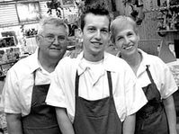 Walter (left), Tom and Kveta Kral