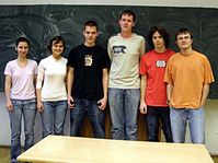 Von links: Schüler des Gymnasiums Voderadska: Zuzka, Tereza, Dan, Martin, Tonda, Ondra (Foto: Autor)