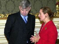 Joschka Fischer and Benita Ferrero-Waldnerova, photo CTK