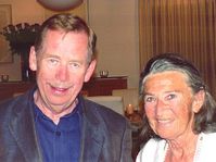 Hana Greenfield with Vaclav Havel