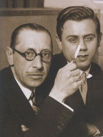 Igor Stravinsky, Jaroslav Ježek (right)