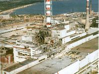 Chernobyl nuclear power plant after the explosion