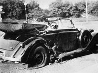 El coche de Heydrich después del atentado, foto: Bundesarchiv, Bild 146-1972-039-44 / CC-BY-SA / Wikimedia Commons 3.0