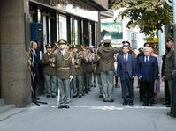 Memorial ceremony near the Czech Radio building