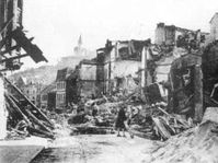 Усти-на-Эльбе после бомбежки, 1945 г.