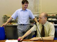 Stanislav Gross y Bohuslav Sobotka (Foto: CTK)